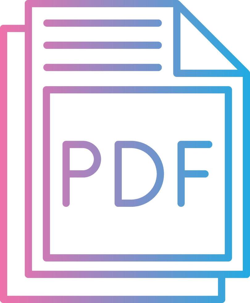 Pdf Outlined Concept Piece vector
