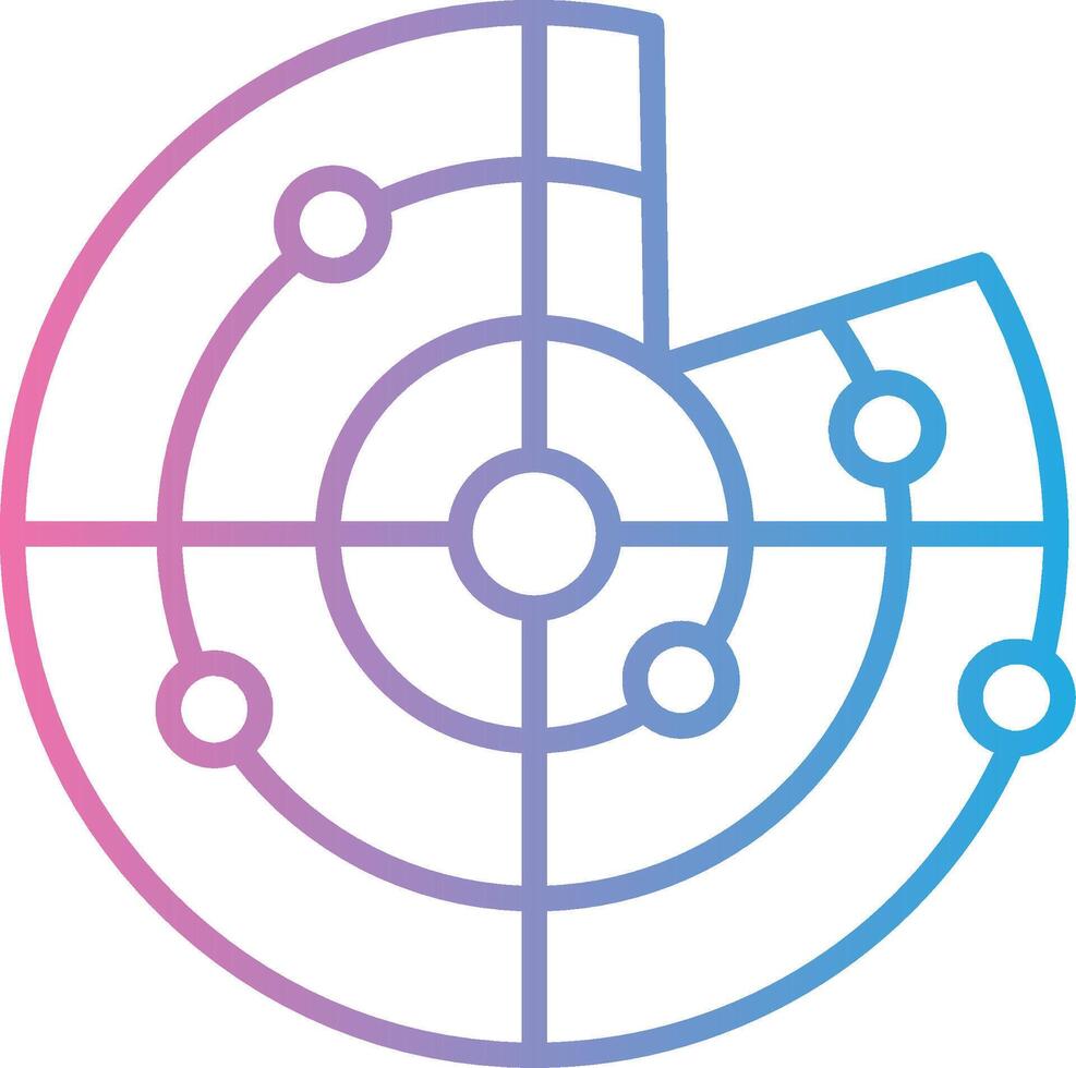 Radar Modern Color Symbol vector