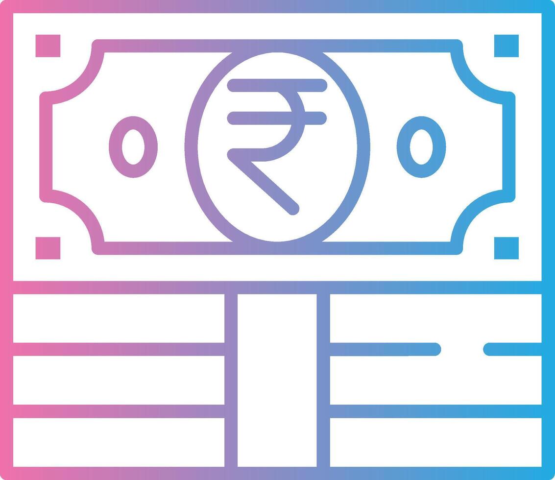 Rupee Flat Design Piece vector