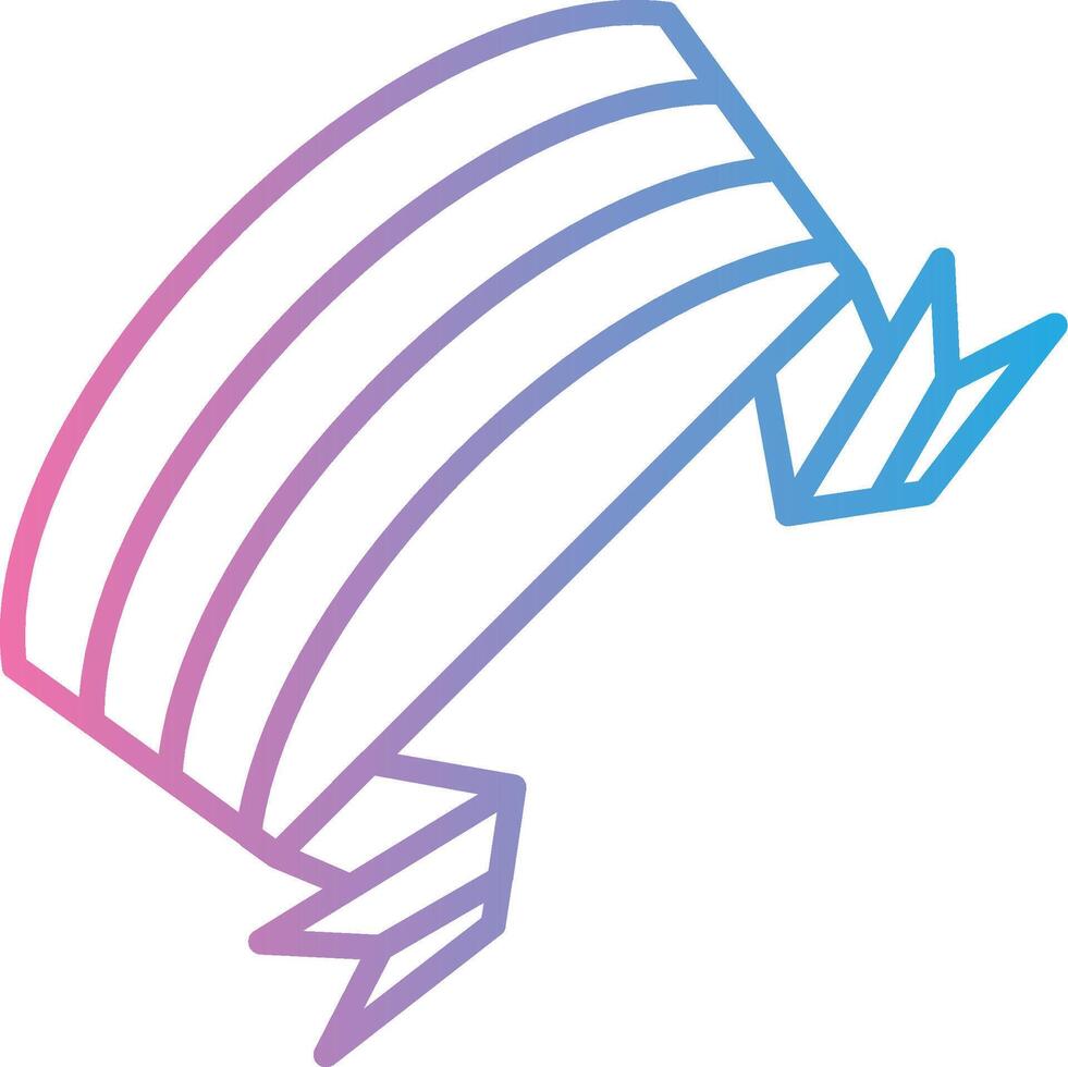 Folded Ribbon Gradient Color Form vector