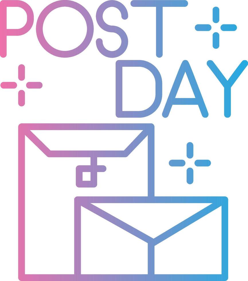 Post Day Mobile App Illustration vector