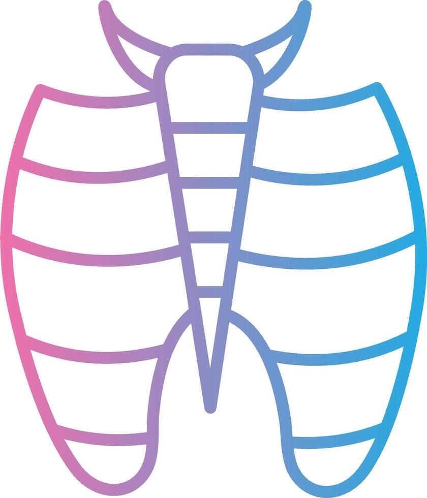 Ribcage Pastel Color Graphic vector