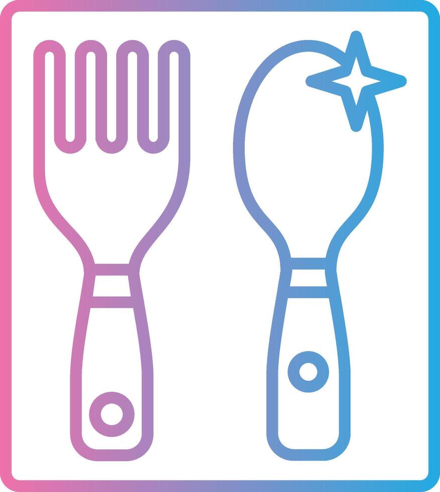 Cutlery Iconic Line Form vector