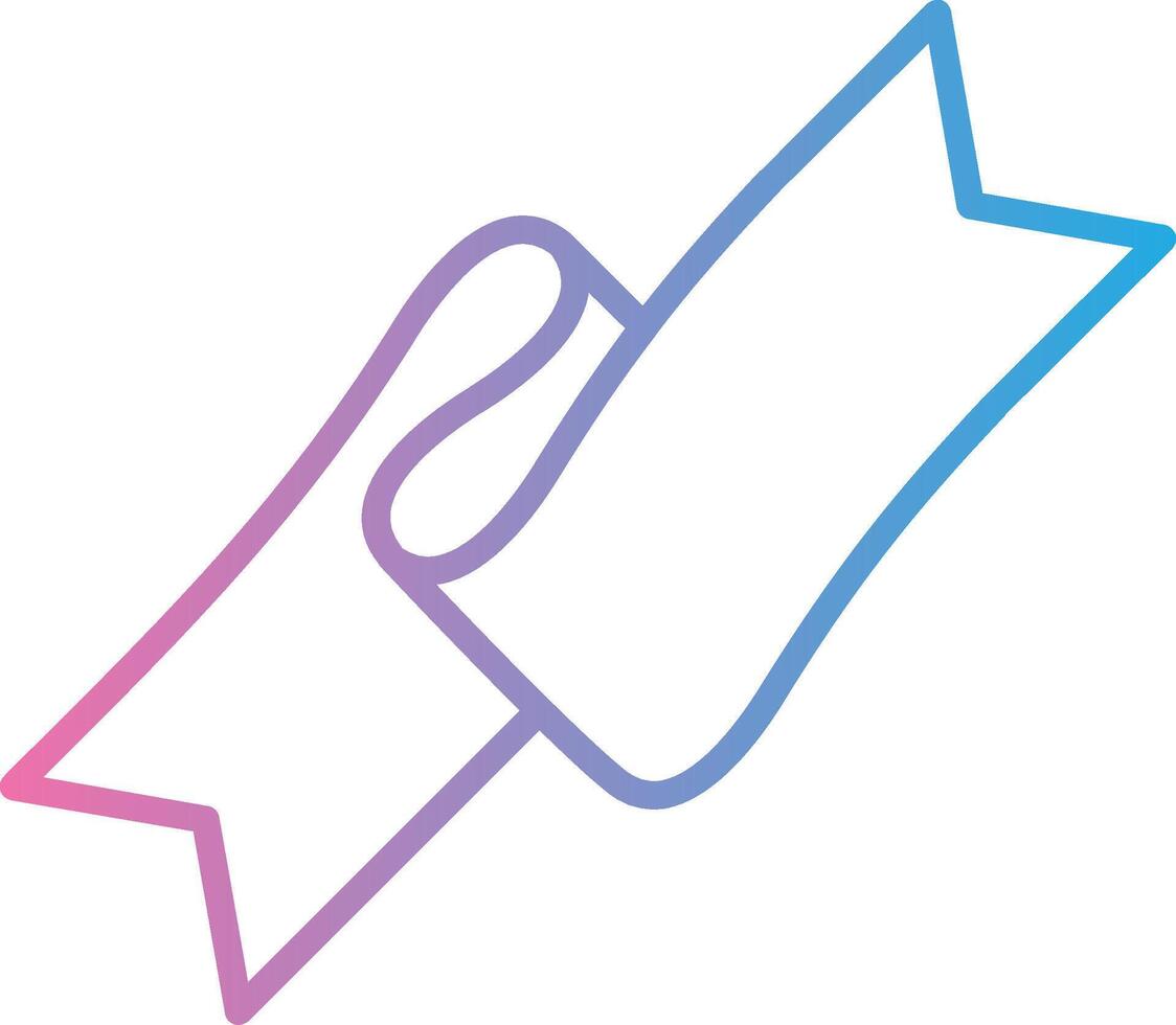 Folded Ribbon Hand Drawn Sketch Symbol vector