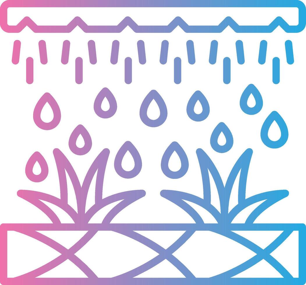 Irrigation Outlined Frame Object vector