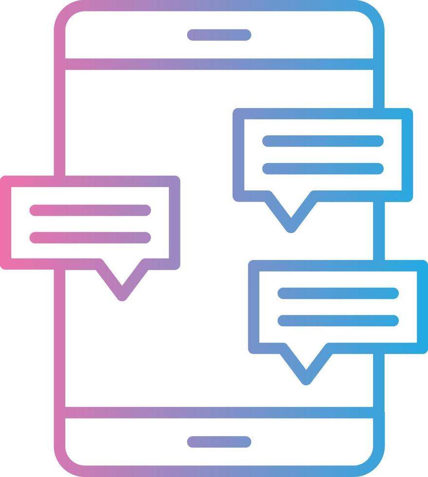 Mobile Message Bold App Graphic vector