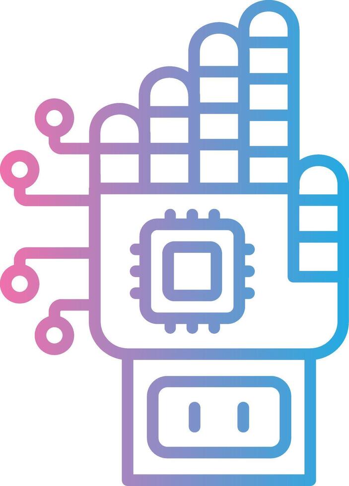 Robotic Hand Hand Drawn Sketch Symbol vector