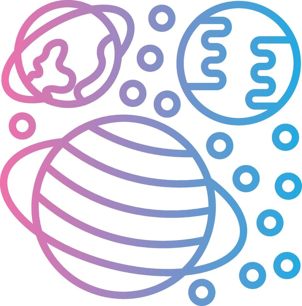 Solar System Gradient Style Element vector