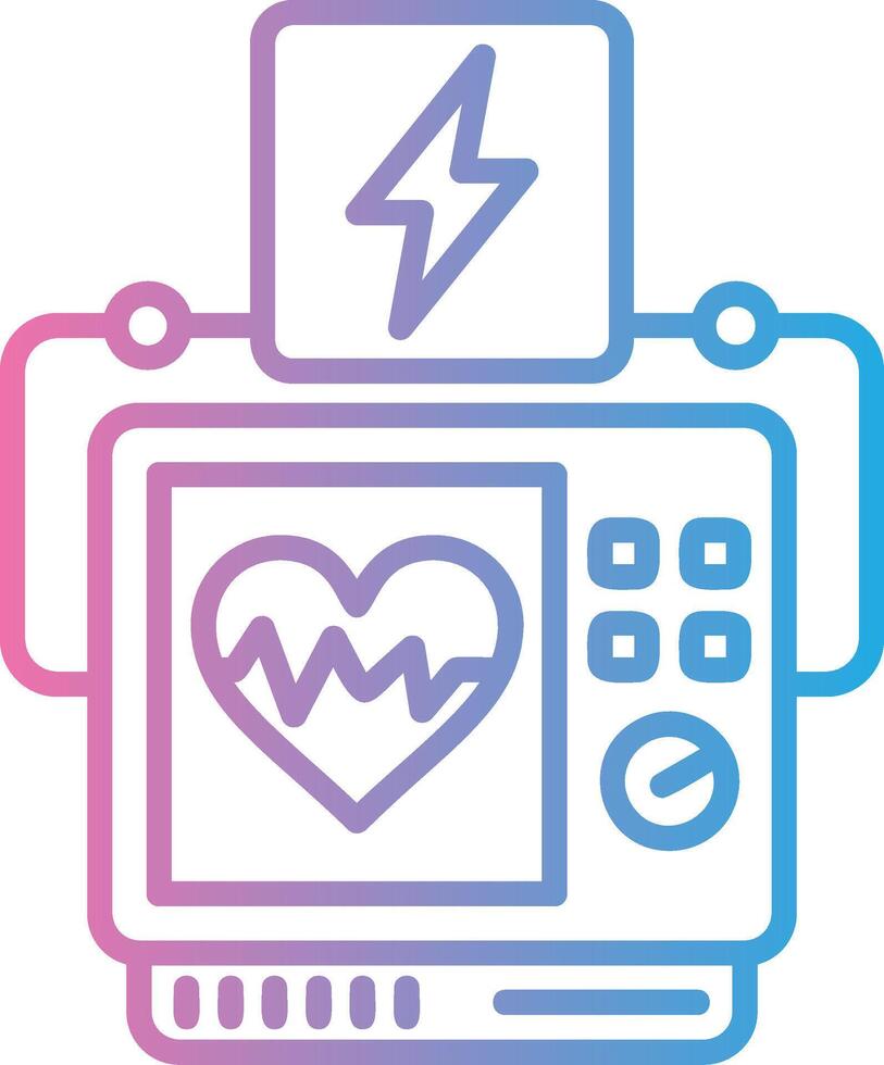 Defibrillator Color Enhanced Graphic vector