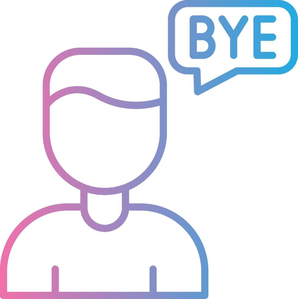 Goodbye Modern Color Symbol vector