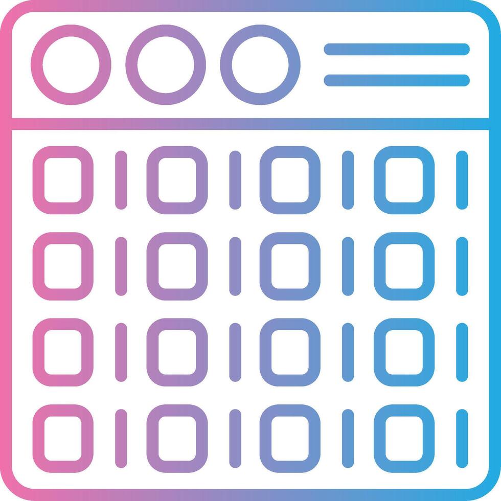 Binary Thin Line Element vector