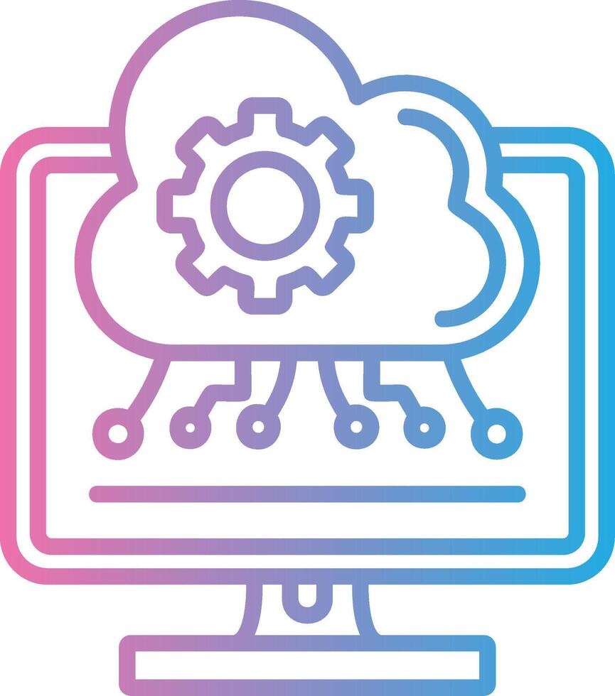 Edge Computing Futuristic UI Mark vector