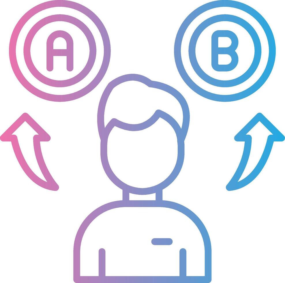 Decision Making Sleek Visual Mark vector