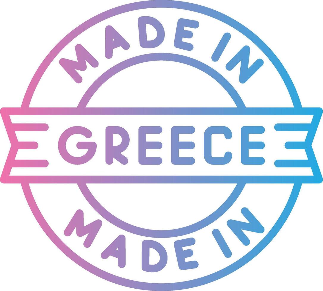 Made In Greece Flat Design Piece vector