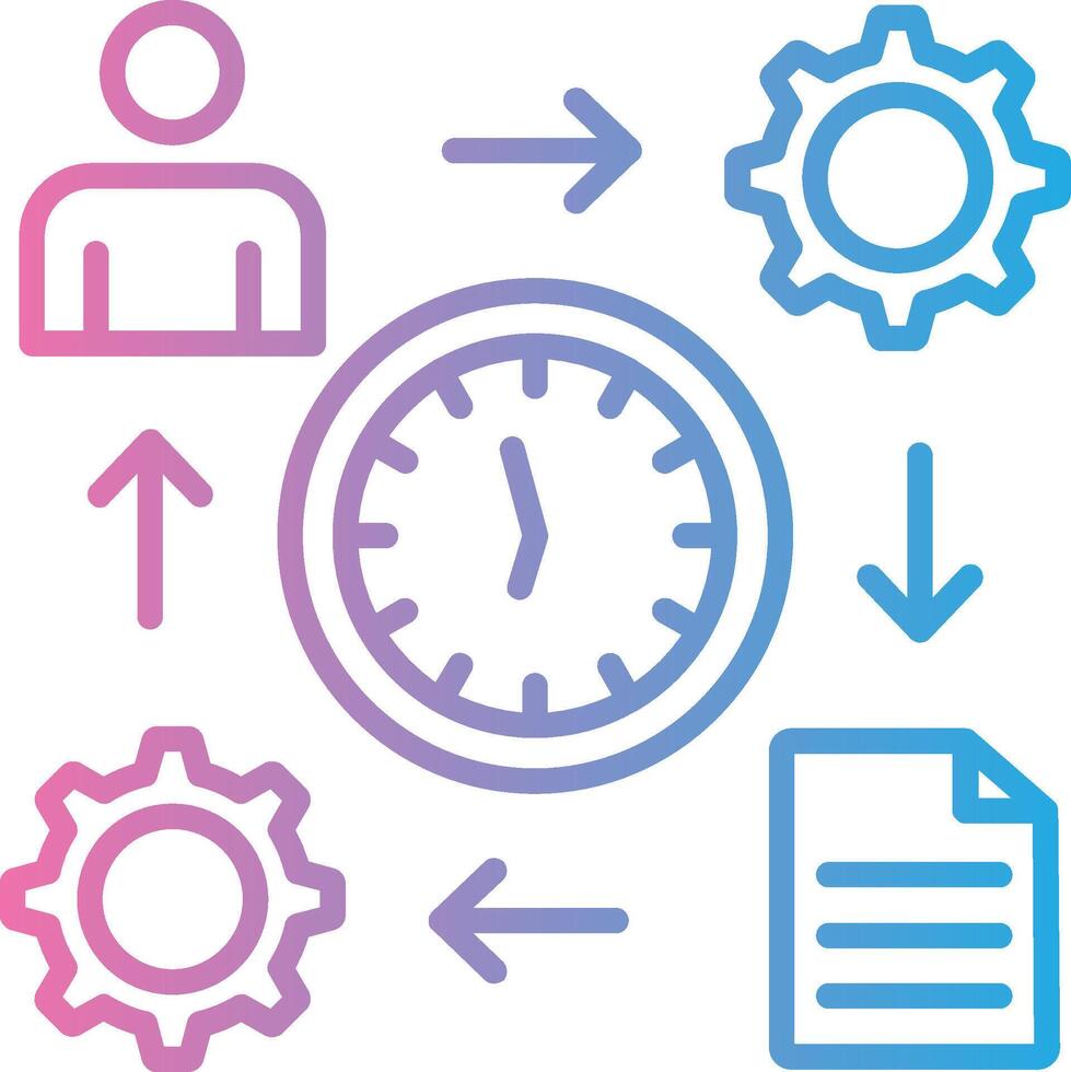 Process Bold Outline Badge vector