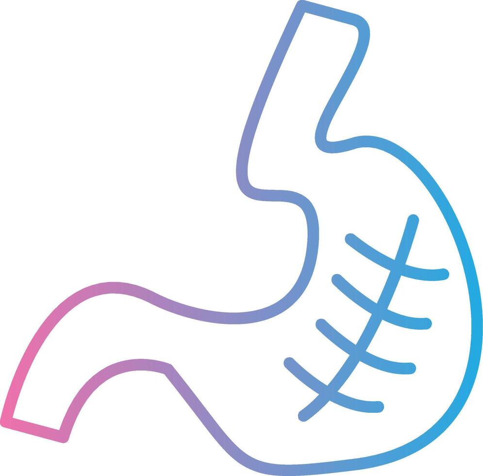 Stomach Modern Interface Badge vector