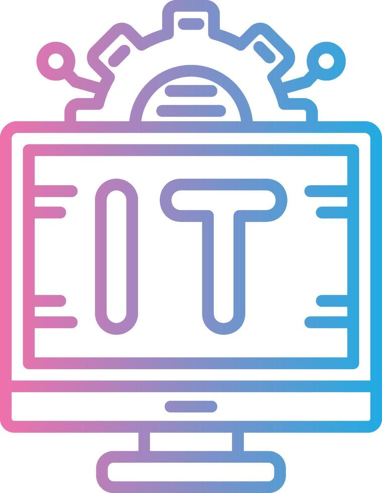Information Technology Flat Design Piece vector