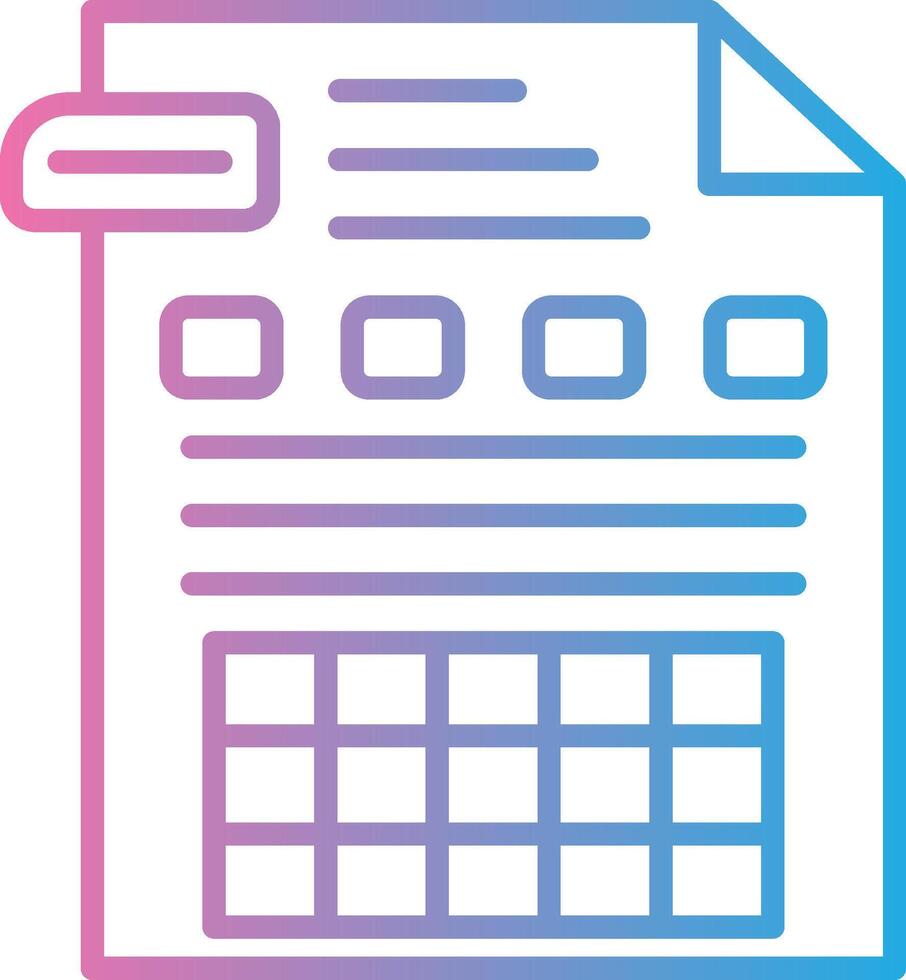 Spreadsheet Vibrant Visual Object vector
