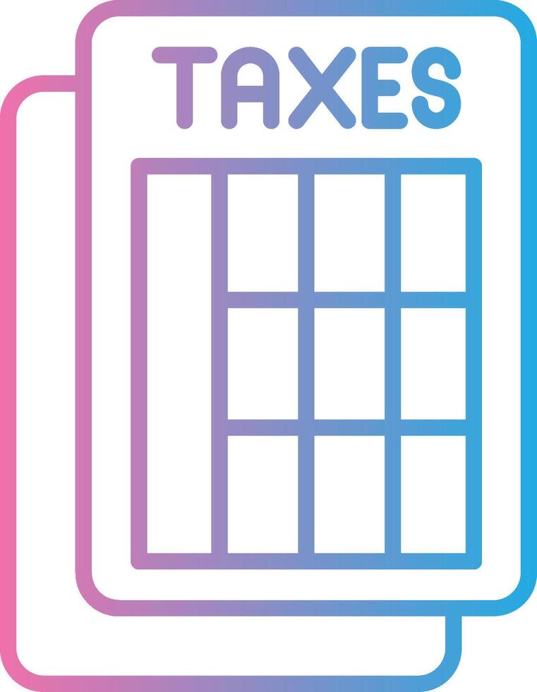 Taxes Sheets User Interface Mark vector