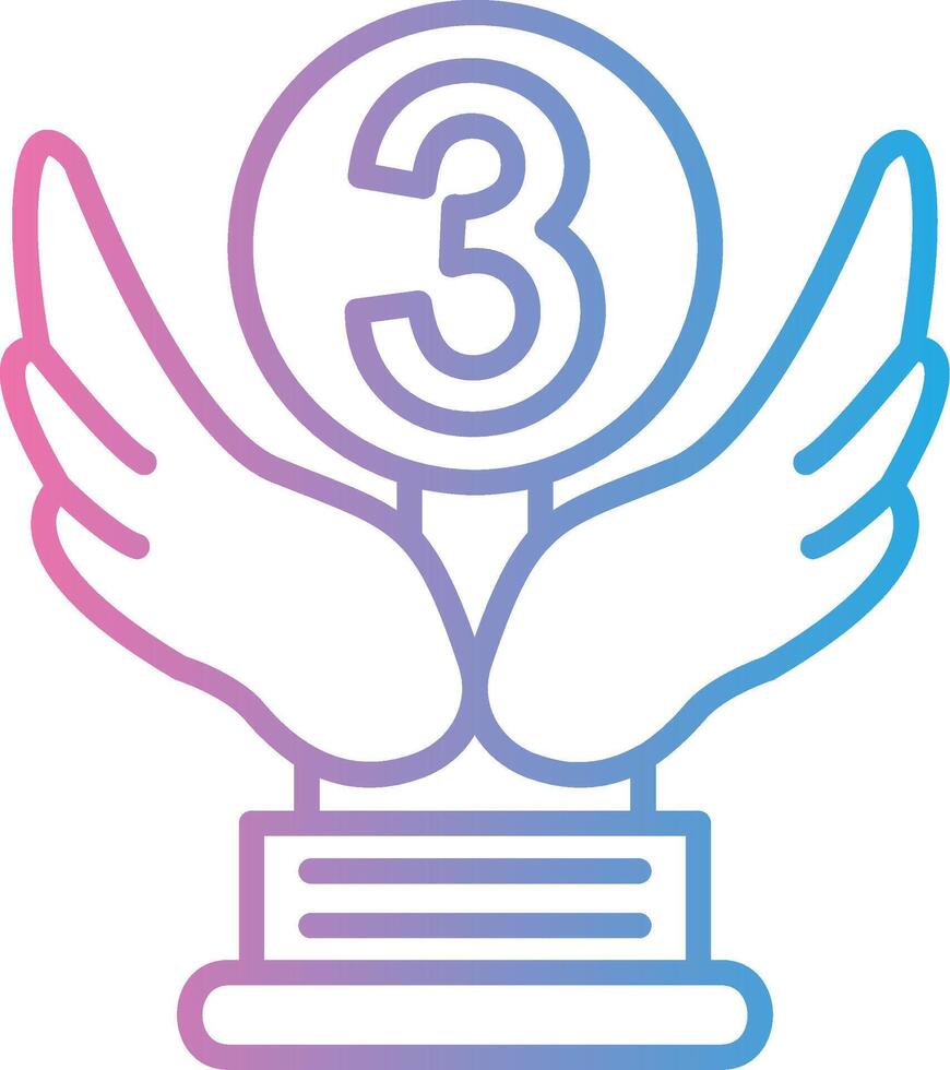3rd Prize Muted Color Design vector