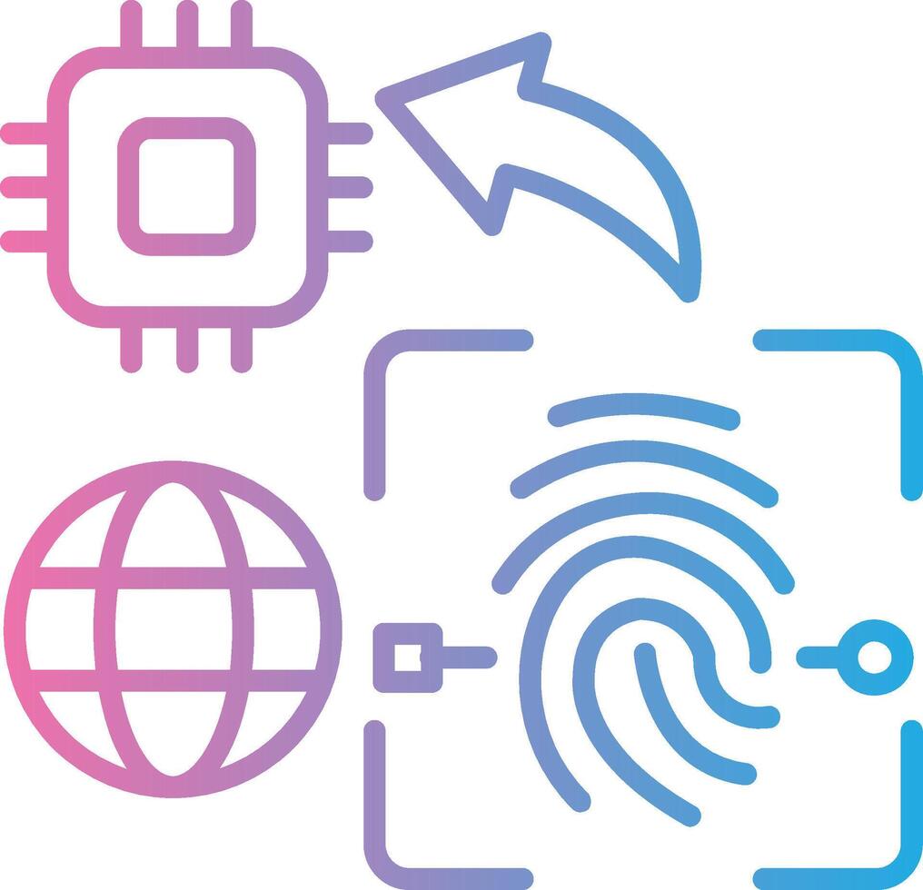 Biometric Flat Design Piece vector