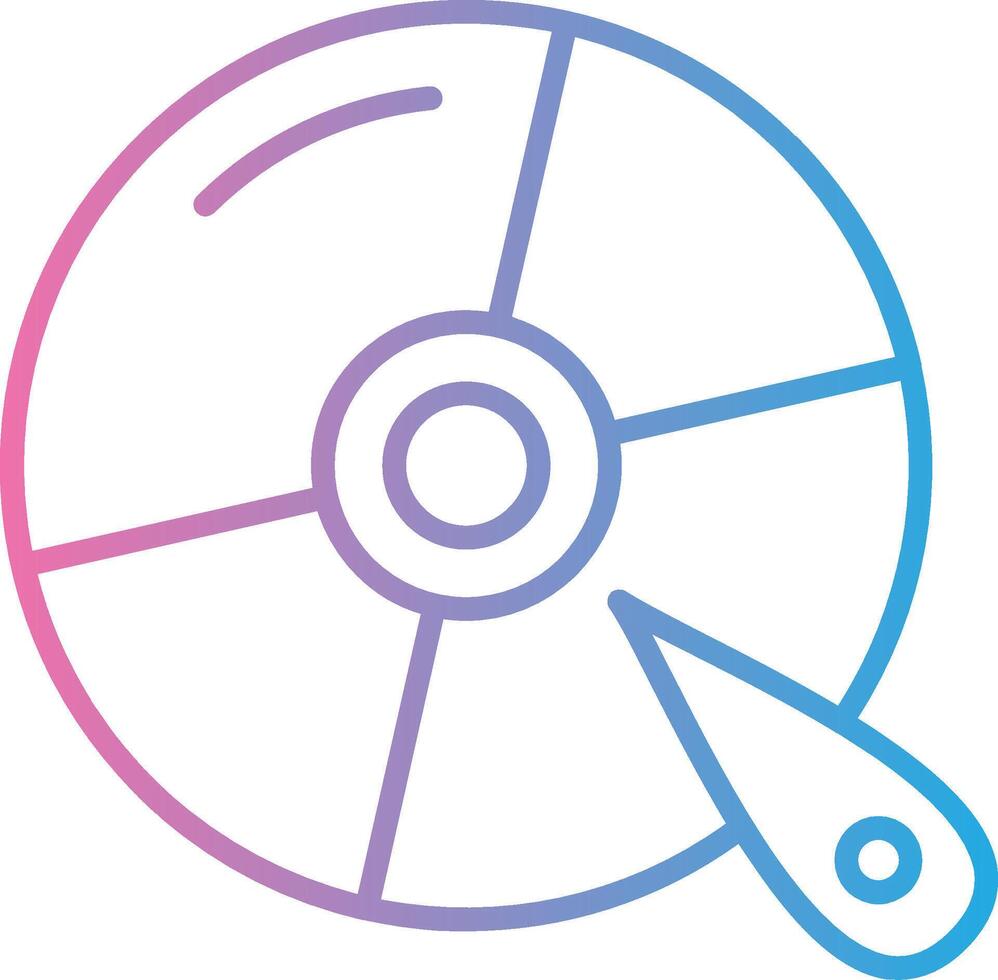 Disk Color Stroke Symbol vector