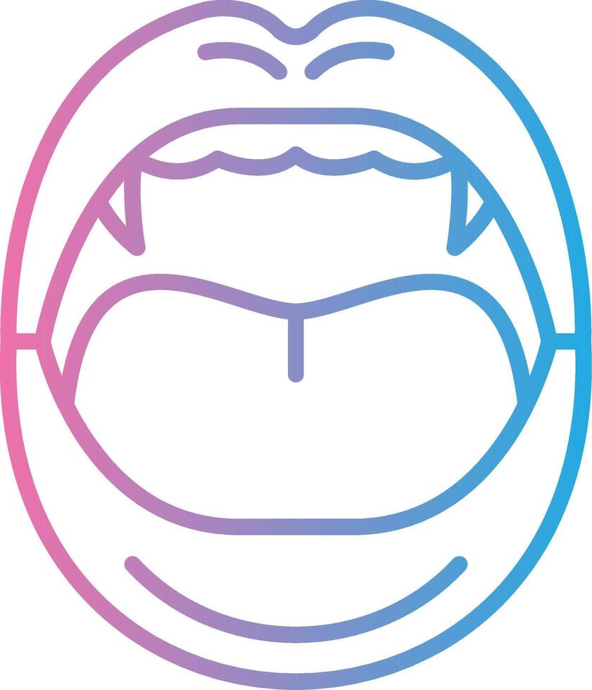 Mouth Color Block Badge vector