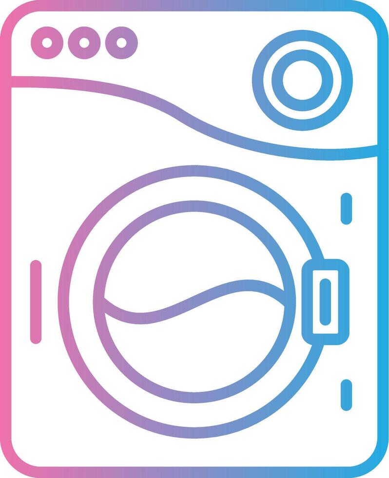 Washing Machine Thin Line Element vector