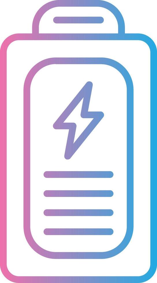 Battery Thin Graphic Shape vector