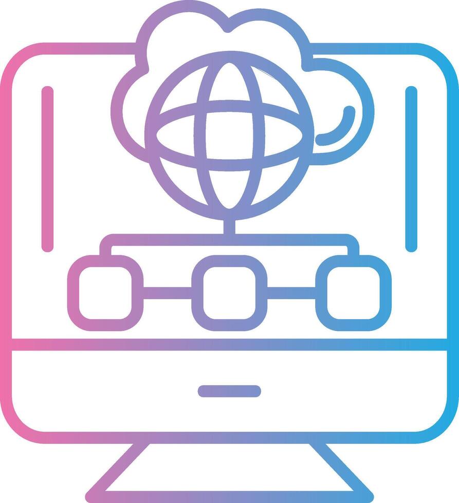 Cloud Computing High Detail Shape vector