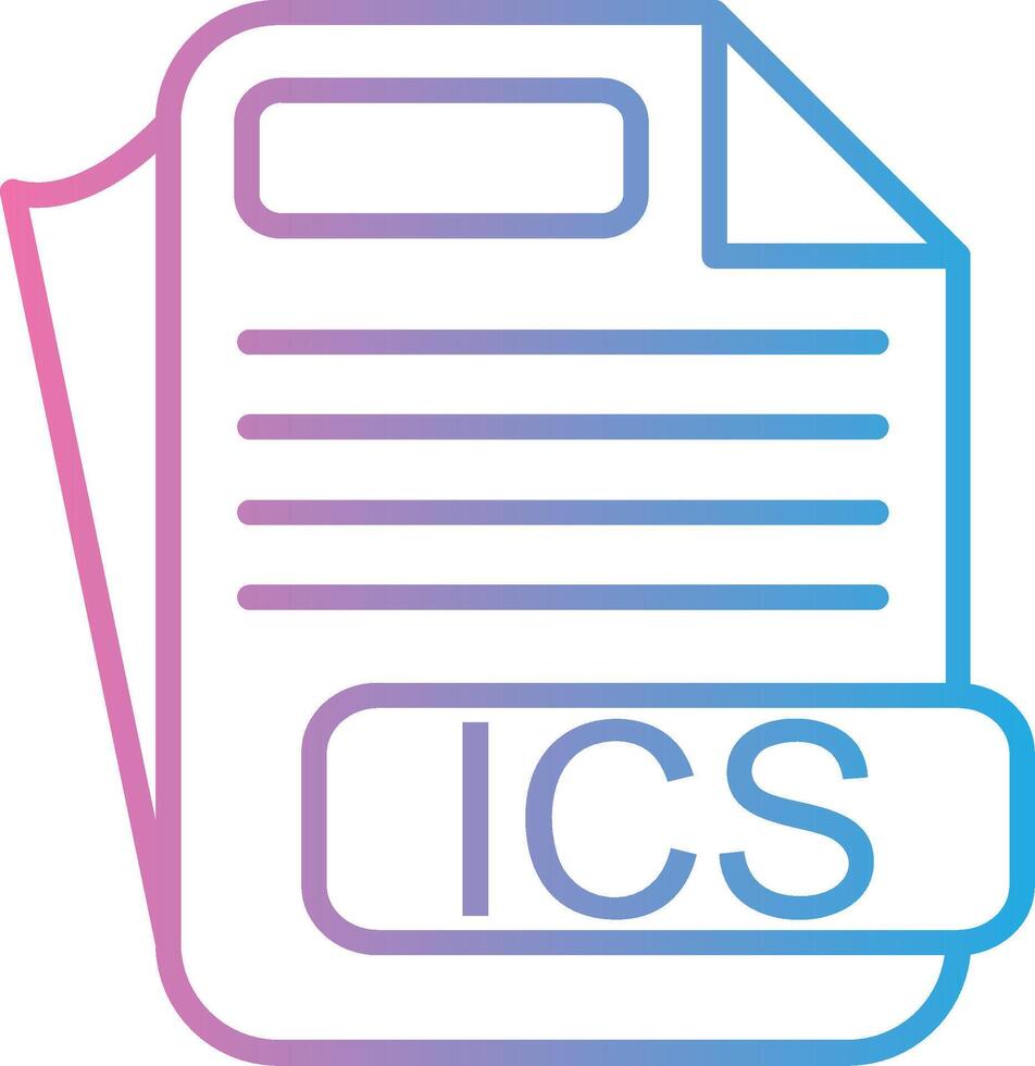 ICS Monotone Sketch Design vector