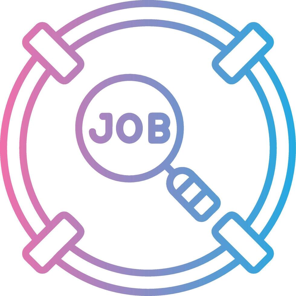 Job Bold Outline Badge vector