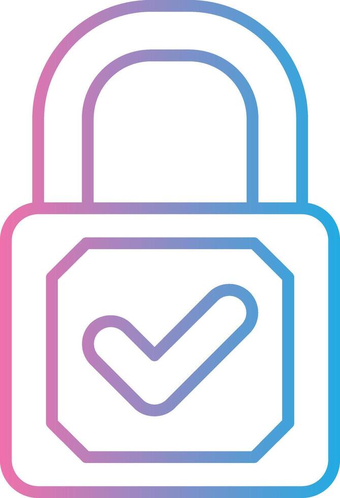 Lock Outlined Concept Piece vector