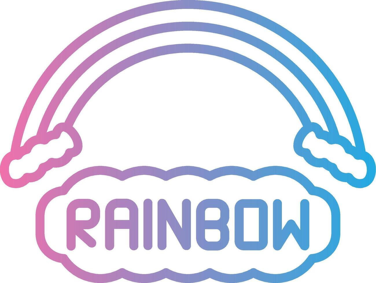 Rainbow Thin Graphic Shape vector