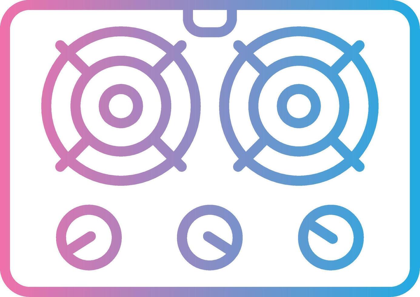 Stove Digital Outline Piece vector