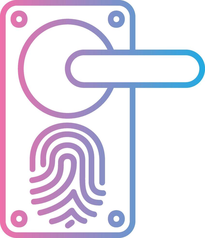 Door Handle Minimal Design Badge vector