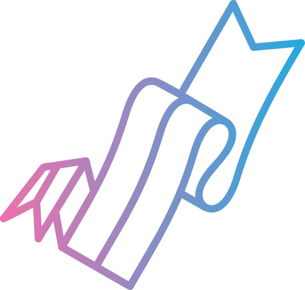 Folded Ribbon Interactive Symbol vector