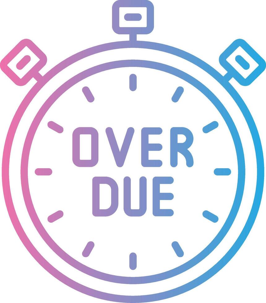 Overdue Bold App Graphic vector