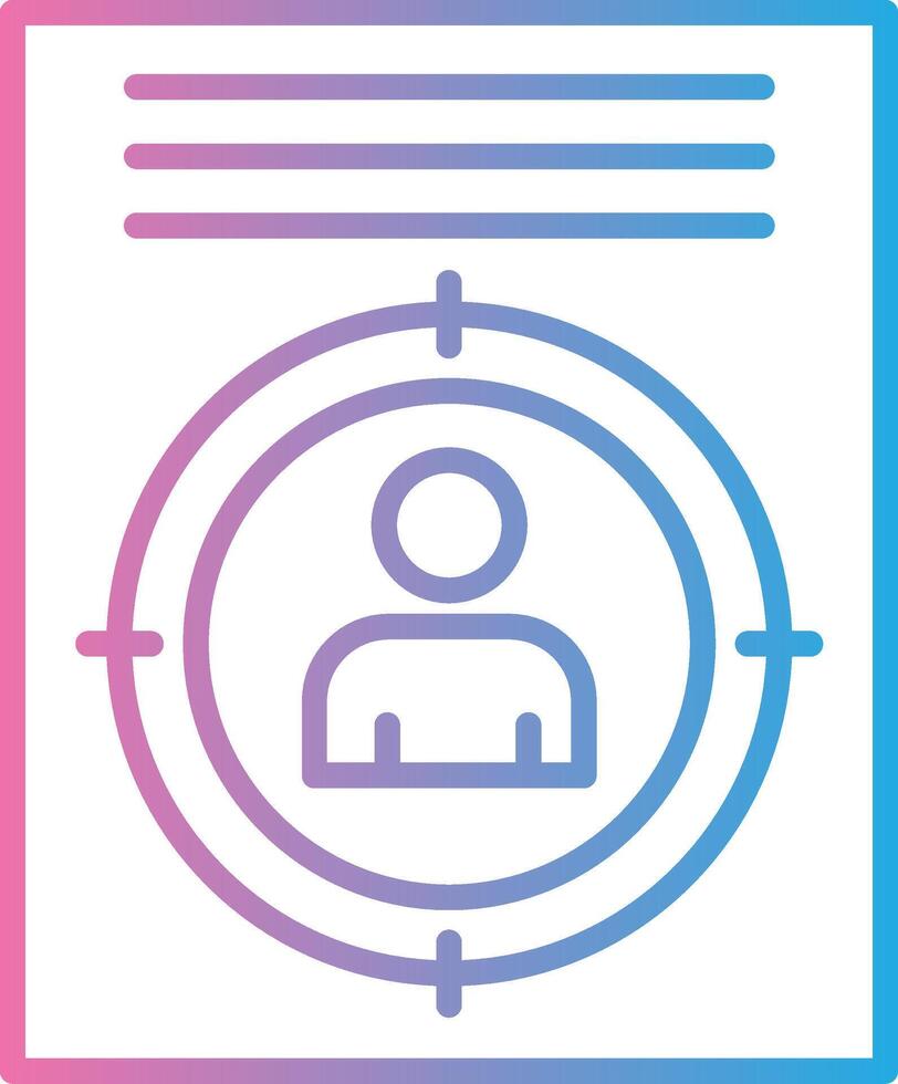 Target Iconic Line Form vector