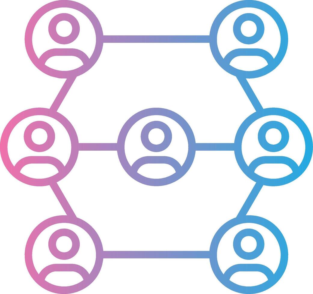 People Network Simplified Line Mark vector