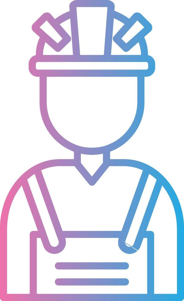 Worker Geometric App Mark vector