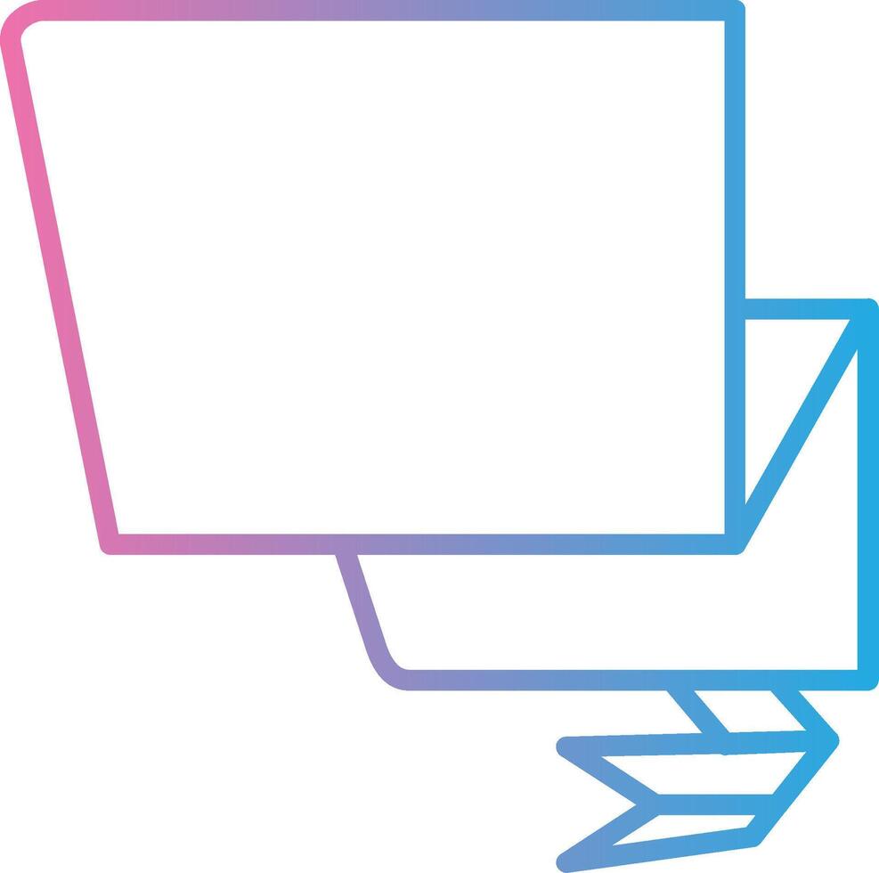 Folded Ribbon Handcrafted UI Symbol vector