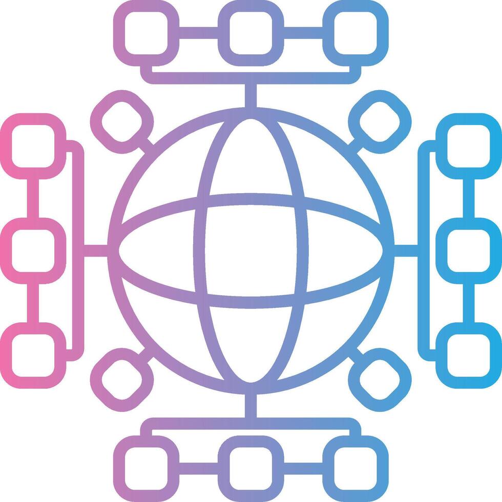 Global Network Clean Sketch Form vector