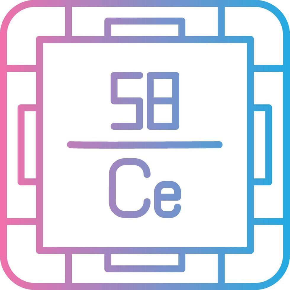 Cerium Interface Line Graphic vector