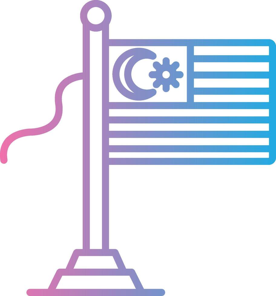 Malaysia Flag Pixel Style Badge vector