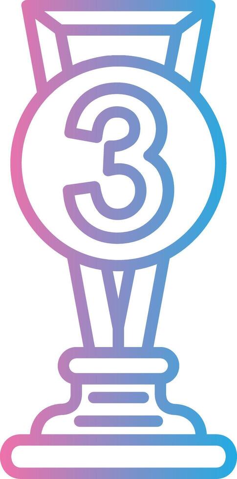3rd Prize Neon UI Symbol vector