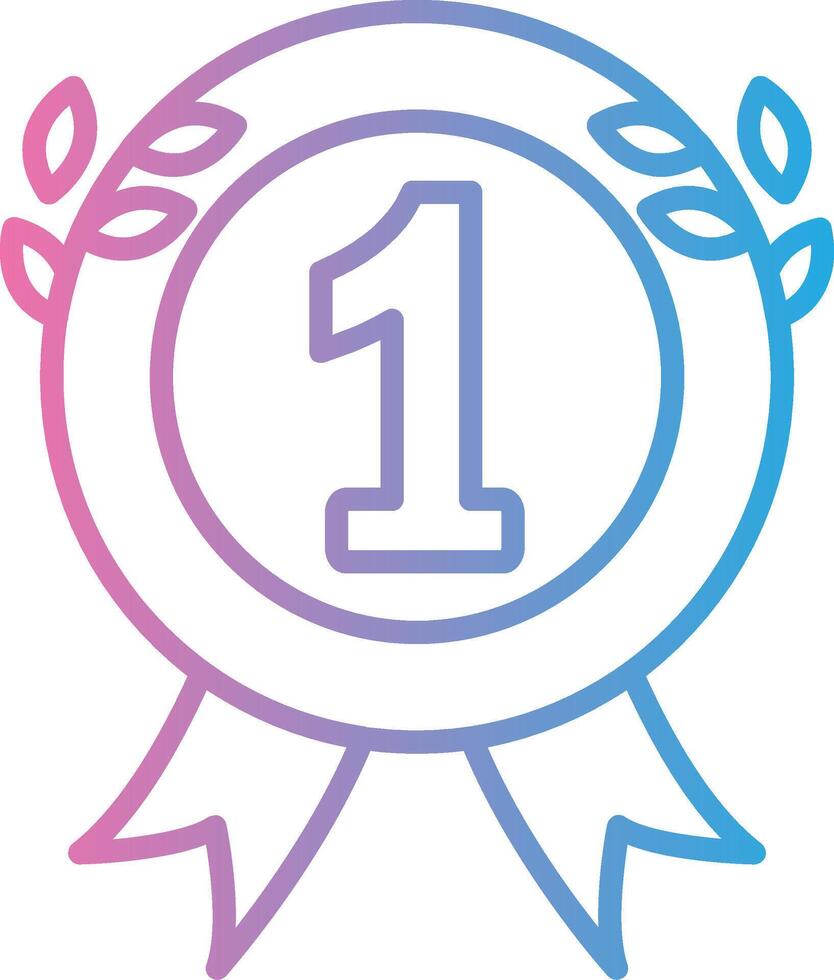 1st Prize Crisp Outline Artwork vector