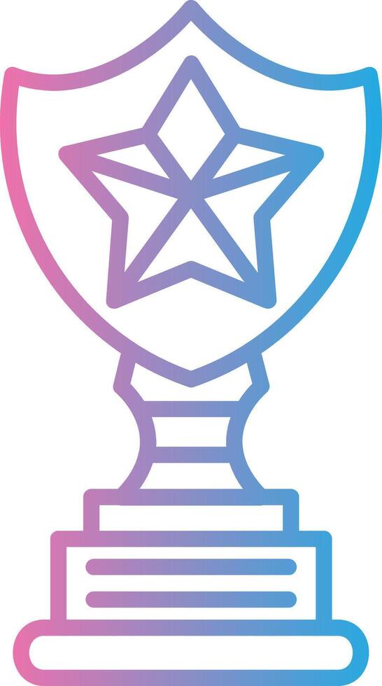 Trophy Star Outlined Line Artwork vector