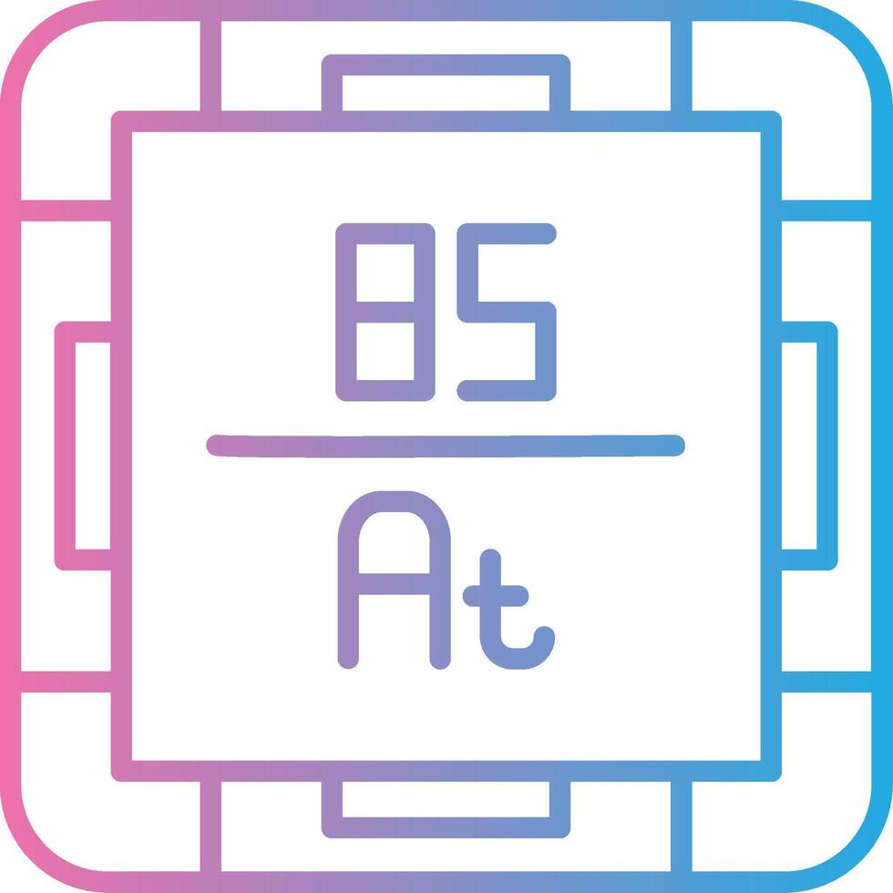 Astatine Interface Line Graphic vector