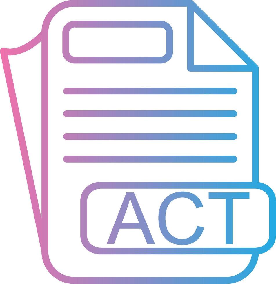 ACT Outlined Line Artwork vector